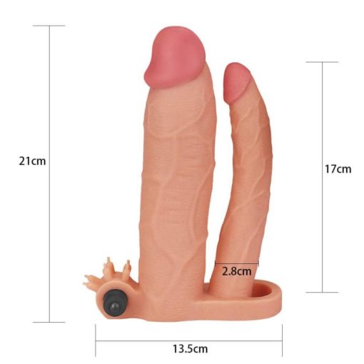 Prelungitor Penis Cu Vibratii Double Penis Sleeve dimensiuni