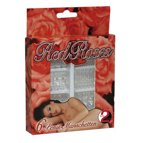 Set Mansoane Penis Red Roses 1 Set Mansoane Penis Red Roses