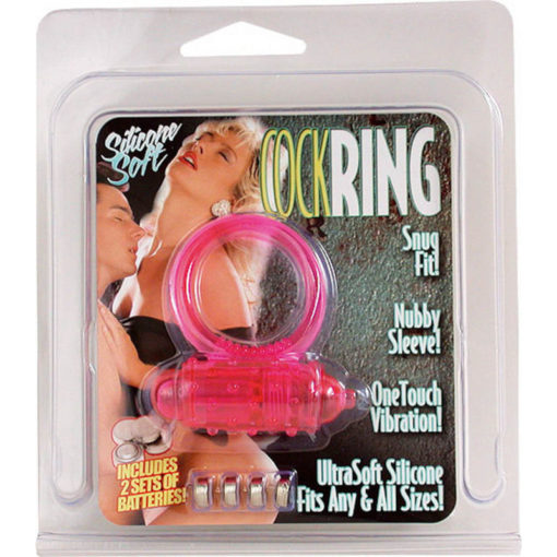 Inel penis Vibrating Silicone Pink