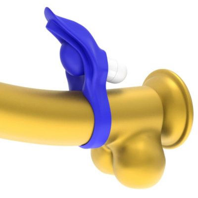 Inel penis cu Stimulare clitoris Blue
