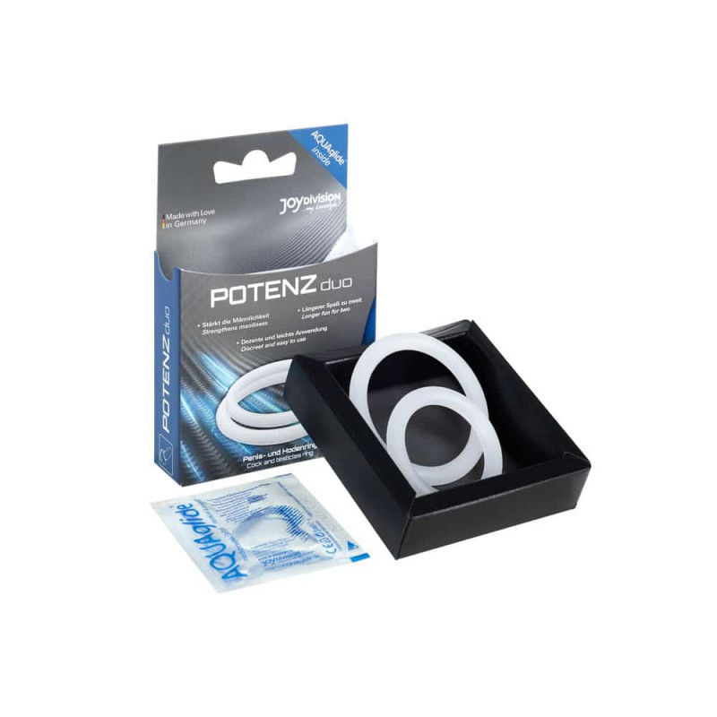 Inele pentru penis POTENZduo Transparent 2 Inele pentru penis POTENZduo Transparent - imagine 2