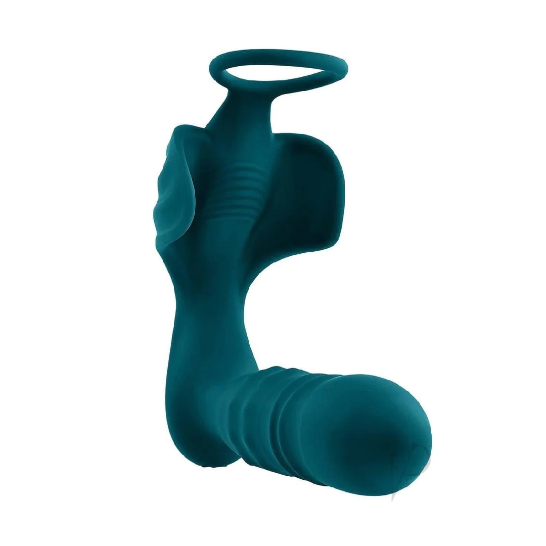 Inel Penis cu Buttplug si Vibratii 15 cm 9 Inel Penis cu Buttplug si Vibratii 15 cm