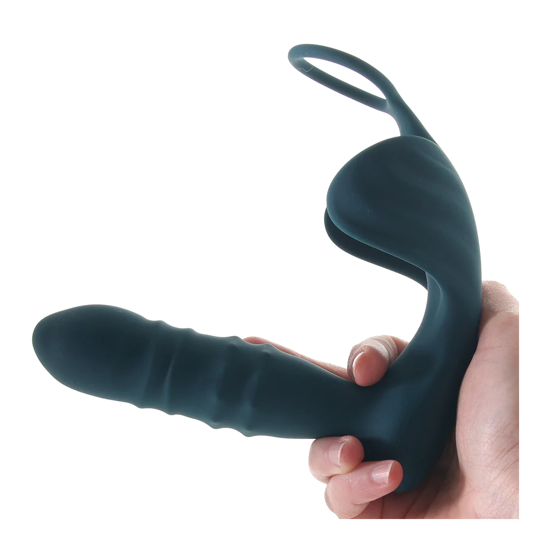 Inel Penis cu Buttplug si Vibratii 15 cm 7 Inel Penis cu Buttplug si Vibratii 15 cm