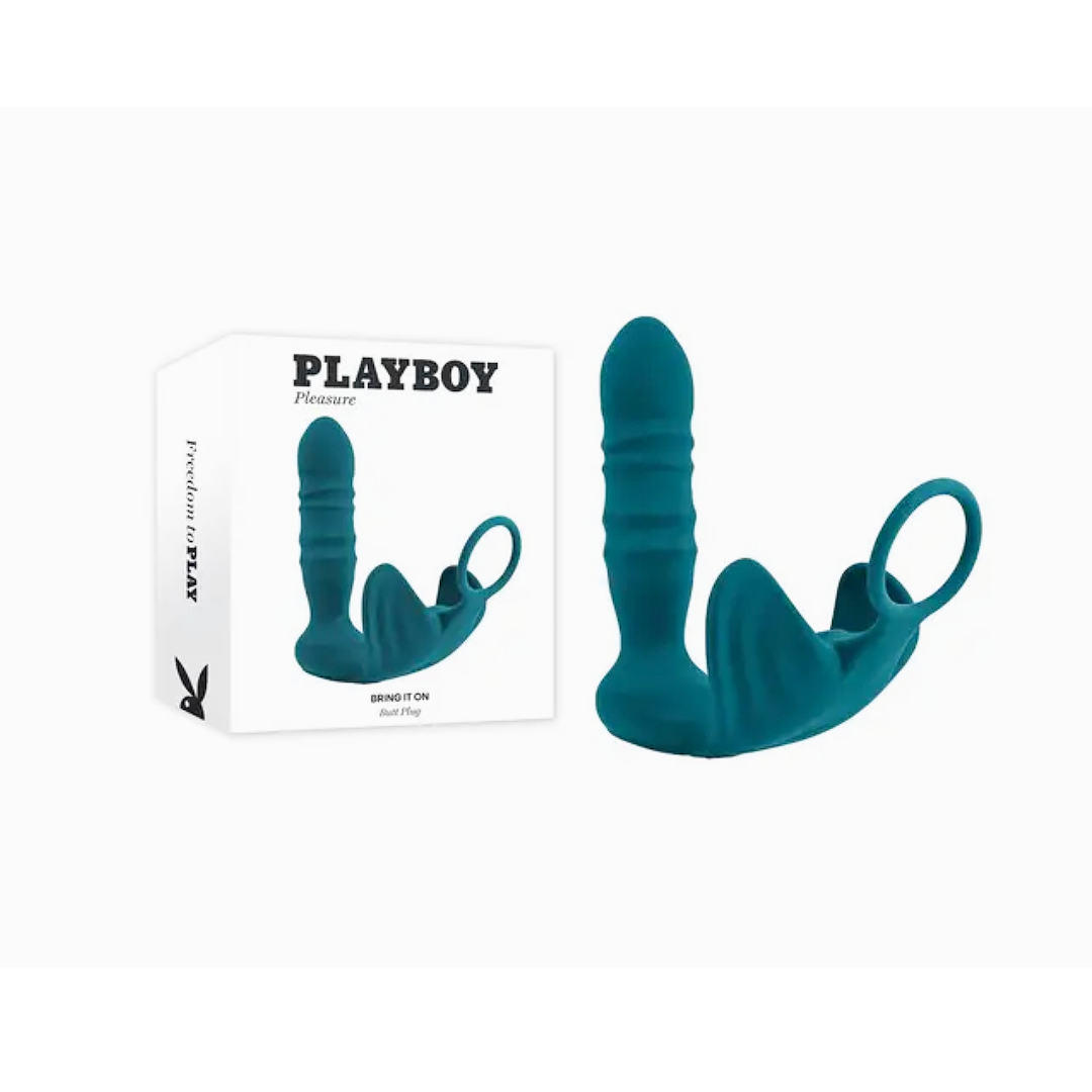 Inel Penis cu Buttplug si Vibratii 15 cm 1 Inel Penis cu Buttplug si Vibratii 15 cm