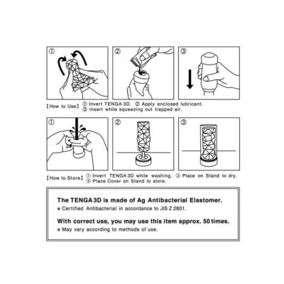 Masturbator Tenga 3D Module instructiuni curatare
