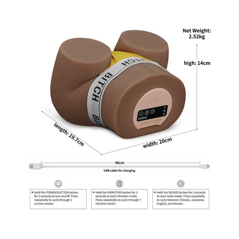 Masturbator Streetgirl's Sensation Pulse I Brown dimensiuni