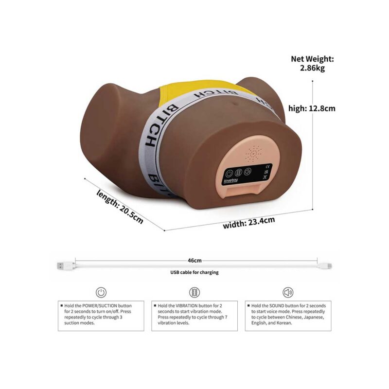 Masturbator Streetgirl's Sensation Pulse III Brown dimensiuni Masturbator Streetgirl's Sensation Pulse III Brown dimensiuni