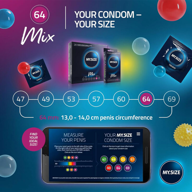 Prezervative My Size Mix 64mm (10 buc)