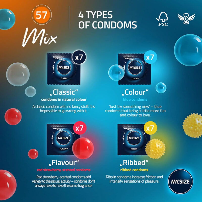 Set 28 Prezervative My Size Mix 57mm